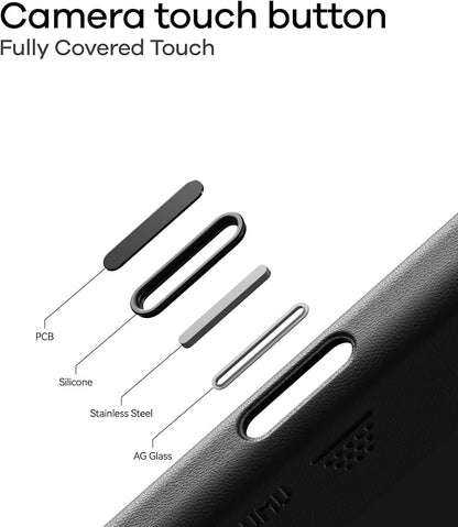 Aulumu A17 Vegan Leather iPhone 17 Case | Camera Control | Luxury Comfort | Compatible with MagSafe | Complete Wrap-Around - White