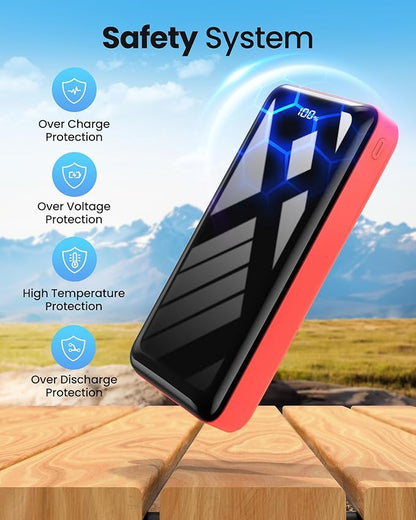 Power Bank 50000mAh 22.5W Fast Charging Portable Charger, USB C Quick Charge with 3 Outputs&2 Inputs, LED Display, High Capacity External Cell Phone Battery Pack for iPhone, iPad, Android