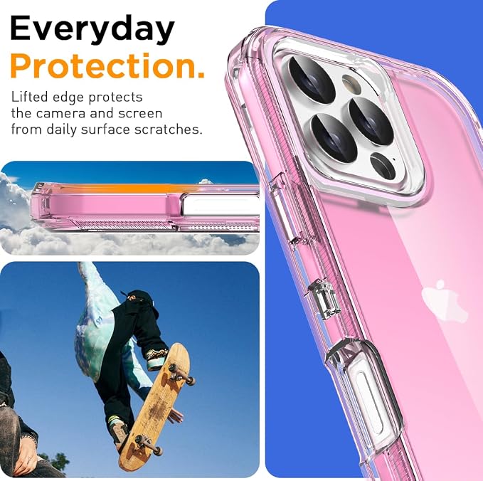 AICase for iPhone 16 Pro Case Clear 3 in 1 Heavy Duty Drop Protection Full Body Rugged Shockproof/Dust Proof 3-Layer Military Protective Tough Durable Cover for iPhone 16 Pro 6.3"_2