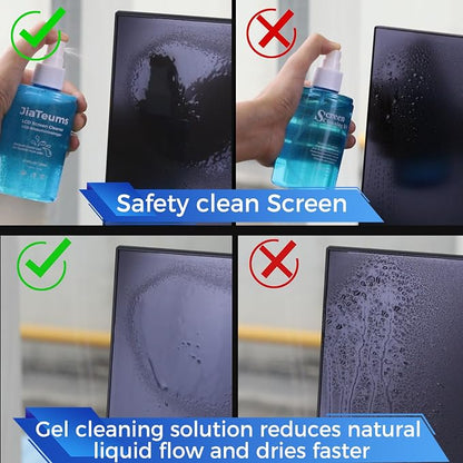 Car Screen Cleaner, Laptop Spray with Microfiber Cloth for LCD LED Electronic Device Monitor Glasses (200ml*2)