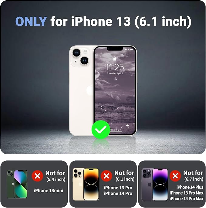 jaroco Magnetic for iPhone 13 Case, [Compatible with MagSafe][Military Grade Drop Protection][Heavy Duty Protection][Non-Slip][Shockproof] 2-Layer Durable Bumper Phone Case 6.1''-Wine Red