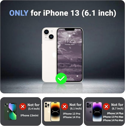 jaroco Magnetic for iPhone 13 Case, [Compatible with MagSafe][Military Grade Drop Protection][Heavy Duty Protection][Non-Slip][Shockproof] 2-Layer Durable Bumper Phone Case 6.1''-Wine Red