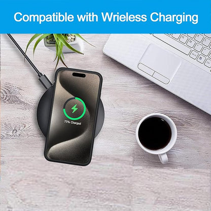 Battery Case for iPhone 15 Pro Max, Upgraded 12000mAh Battery Pack Rechargeable Charger Case with Wireless Charging Compatible for iPhone 15 Pro Max (6.7 inch) External Battery Charging Cover (Black)
