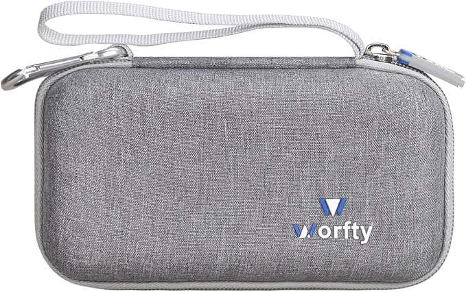Case for VEEKTOMX Portable Charger with Built in Cables 10000mAh / 20000mAh Power Bank for iPhone with AC Wall Plug - Hard Protective Travel Carrying Storage Bag (Grey)