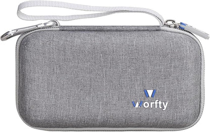Case for VEEKTOMX Portable Charger with Built in Cables 10000mAh / 20000mAh Power Bank for iPhone with AC Wall Plug - Hard Protective Travel Carrying Storage Bag (Grey)