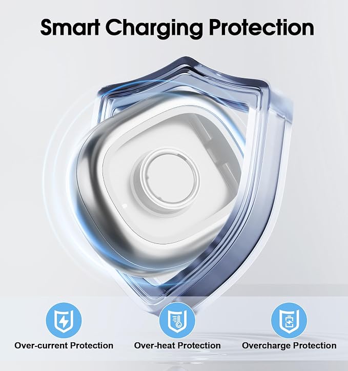 Charging Case for Oura Ring Gen 4 & 3 Charger, 2000mAh Portable Travel Power Station Fits All-Sized Oura Ring 4 & 3, 45-Day Runtime (Official Charger NOT Included)(Silver)