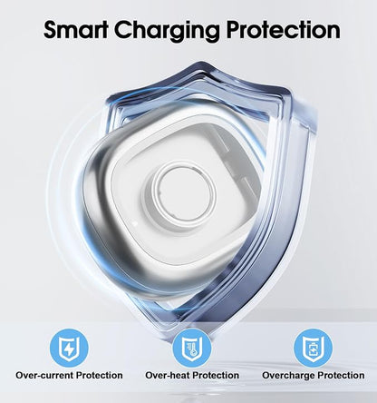 Charging Case for Oura Ring Gen 4 & 3 Charger, 2000mAh Portable Travel Power Station Fits All-Sized Oura Ring 4 & 3, 45-Day Runtime (Official Charger NOT Included)(Silver)