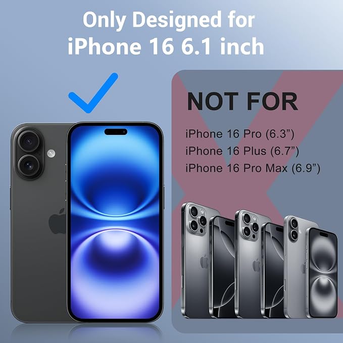Red2Fire for iPhone 16 Case Waterproof, [Built-in Screen Protector & Camera Protector][Compatible with MagSafe][Full Body Shockproof][IP68 Waterproof][Dustproof] Phone Case 6.1" Black