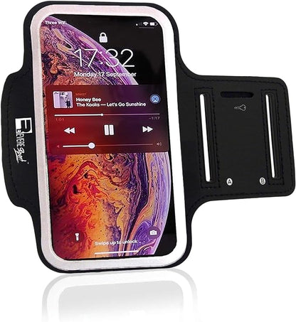 RevereSport Armband for iPhone 17/16/15/14/13/12. Running Phone Arm Holder for Sports, Gym Workouts and Exercise