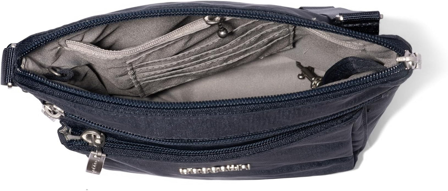 Baggallini Pocket Crossbody Bags for Women 8x8 Small Lightweight Durable Water-resistant Travel Purse W/Rfid