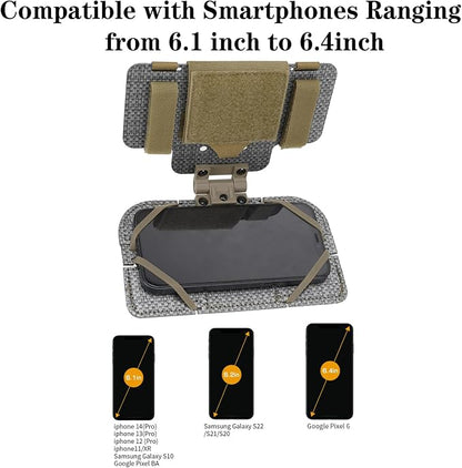 Tactical Phone Holder,Plate Carrier Phone Mount Not Block the Phone Camera Molle Phone Holder for Hunting,Duty,Hiking