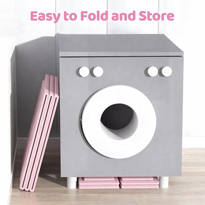 Portable Bathtub, Foldable Bathtub No Installation, Bathroom SPA Soaking Tub, Shower Stall Collapsible Hot & Ice Bath Tub (Light Pink, 29.5"L x 17.7"W x 9.8"H)
