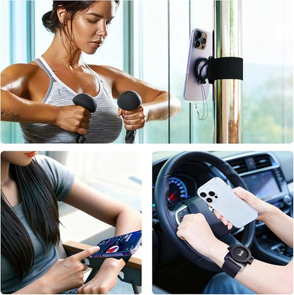 Armband for Phone for Running Armband Phone Holder 360 ° Rotatable Cell Phone Armband for iPhone17 16 Pro 15 14 13 12 11 Pro Max/Plus/XR/XS,Galaxy Magnetic Adjustable Sports Phone Holder