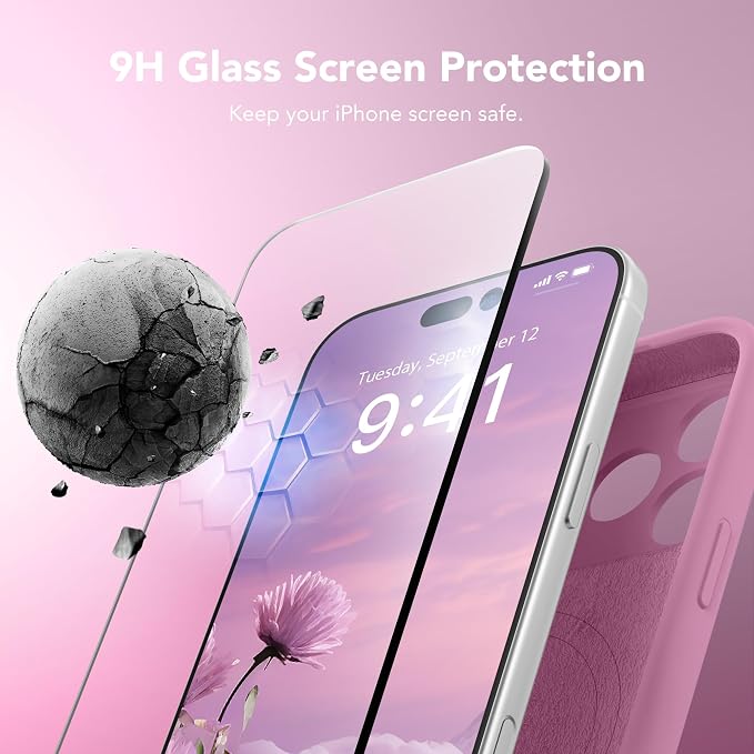 Magnetic for iPhone 17 Pro Max Case, Compatible with MagSafe, [Full Camera Protection][Screen Protector] Silicone Shockproof Protective Phone Case for iPhone 17 Pro Max 6.9", Blackcurrant