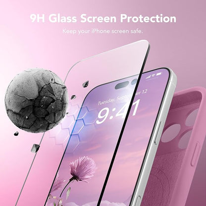Magnetic for iPhone 17 Pro Max Case, Compatible with MagSafe, [Full Camera Protection][Screen Protector] Silicone Shockproof Protective Phone Case for iPhone 17 Pro Max 6.9", Blackcurrant