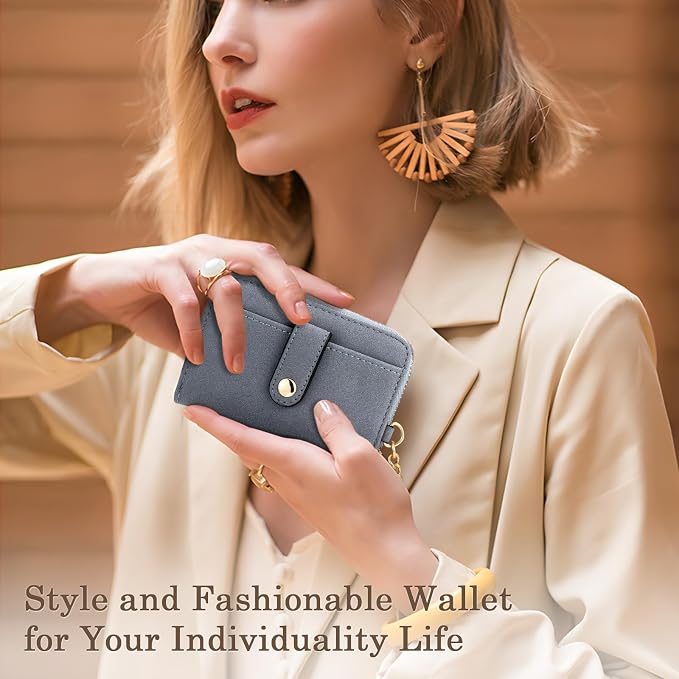 Diaclara Clip and Go Leather Phone Strap with Zipper Pouch- Stylish Crossbody Adjustable Lanyard with Wallet for All Phones, Wine Red