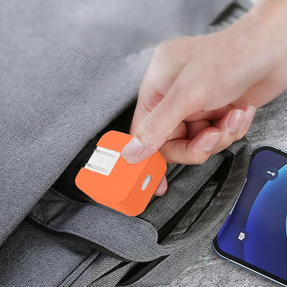 Soft Silicone Charger Case Compatible with Apple 40W Dynamic Power Adapter (60W Max) for iPhone Series & MacBook Air 13/13.6/15 M5 A3448 A3449, Shockproof Anti‑Scratch Protective Cover, Orange