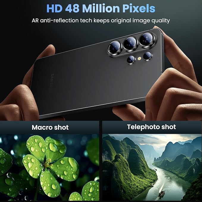 Uyiton for Samsung Galaxy S26 Ultra Camera Lens Protector - [Case-Friendly][Not Easy to Break][Ultra-Thin] Military-Grade Tempered Glass with Aluminum Metal Rear Camera Screen Cover - Black