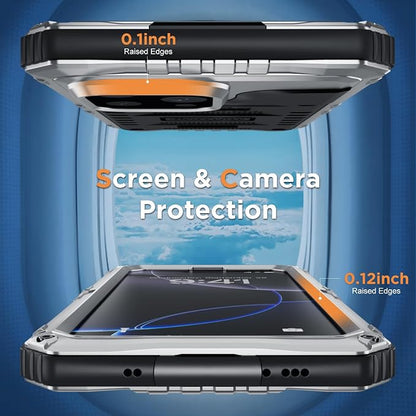 Beasyjoy for iPhone 16 Pro Case Waterproof, Metal Heavy Duty Full Body Protective Case with Built-in Screen Protector, Military Grade Shockproof Dustproof Defender Cover for iPhone 16 Pro 6.3", Silver