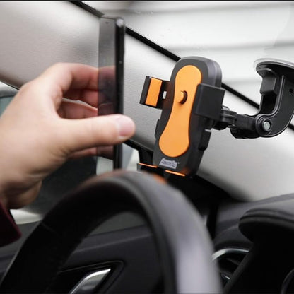 Armor All Phone Mount for Cars, 3-in-1 Phone Holder, Suction Dashboard, Windshield, & Vent Mount, 360° Rotation, Fits iPhone Max, Android, and All Smartphones, 3.5” inch Grip, Quick Release Button