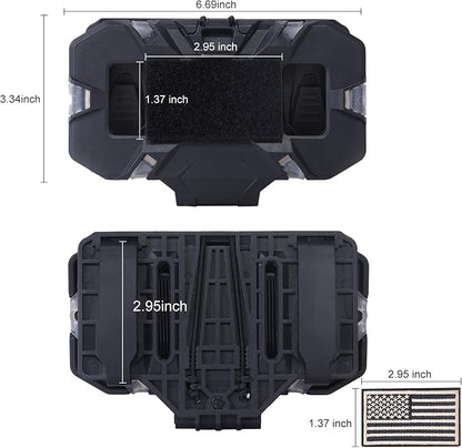 Molle Phone Holder Universal Tactical Phone Holder for Tactical Plate Carrier Molle Vest Attachments Compatible with Screen Size 4.7"-6.7" Phones (Black)
