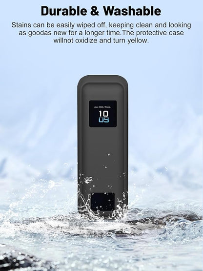 Silicone Protective Case Compatible with Anker Prime Power Bank 20,100mAh 3-Port Portable Charger, Full-Body Protective Cover with Precise Cutouts, Shockproof & Scratch-Resistant Sleeve (Black)