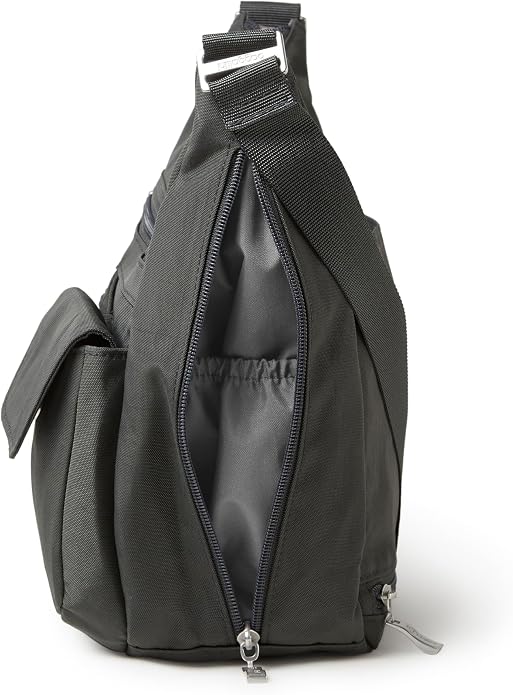 Baggallini womens Everywhere Bagg Crossbody Women 11x9 Lightweight Nylon Hobo Water-resistant Travel Bag W/Rfid