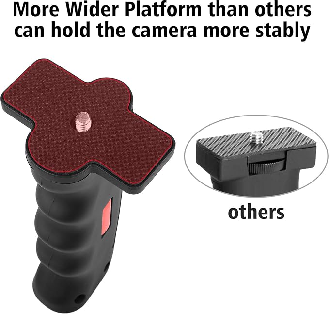 Camera Handle Grip,1/4" Camera Handheld Stabilizer with Wrist Strap,Chromlives Handle Grip Support Mount for DSLR Camcorder Smartphone Action Cameras Led Video Light