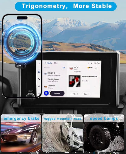 Magnetic Car Phone Holder for Toyota RAV4 Accessories 2019 2020 2021 2022 2023 2024 2025 Cell Phone Mount for RAV4 LE/SE/XLE/XLE Premium/Adventure(with 7/8-inch Screen only)