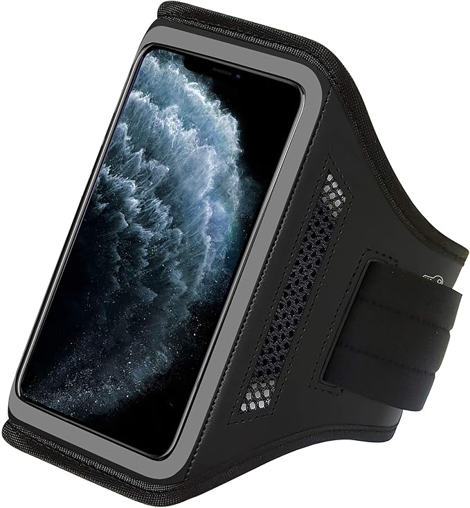 Cell Phone Armband Case for iPhone 15, 14, Pro with Adjustable Band & Key Holder for Running, Exercise and Recreation