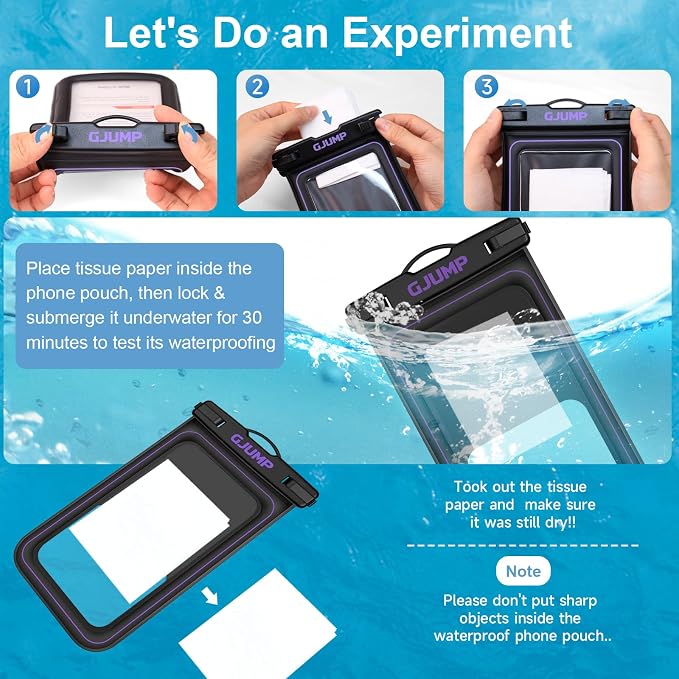 Waterproof Phone Pouch Floating 2 Pack, IP68 Dry Bag Compatible with iPhone 17 16 15 14 Pro Max, Underwater Phone Case for Snorkeling Beach Swimming Cruise Travel Essentials