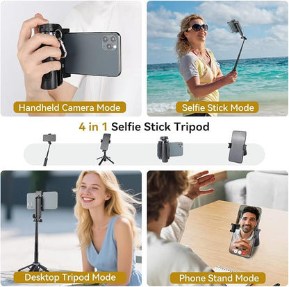 UTEBIT 40" Selfie Stick with Wireless Remote, Portable Phone Tripod Stand for iPhone & Android, Extendable Selfie Stick for Photograph, Live Streaming, Video Recording, Compatible with All Cellphones