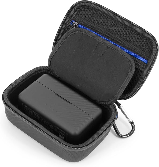 CASEMATIX Travel Case Compatible With DJI Mic 2 Wireless Microphone Kit or Original - Compact Lavalier Microphone Protection to Carry Lav Mic in Charging Case and Small Accessories