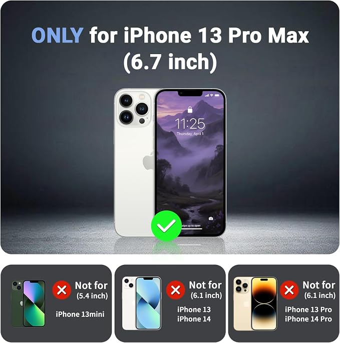jaroco Magnetic for iPhone 13 Pro Max Case, [Compatible with MagSafe][Military Grade Drop Protection][Heavy Duty Protection][Non-Slip][Shockproof] 2-Layer Durable Bumper Phone Case 6.7''-Dark Purple