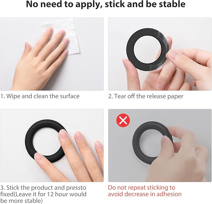 Nillkin Magsafe Wall Mount Magnetic Shower Phone Holder Waterproof, 2 Pack SnapHold Magsafe Sticker for iPhone 17 16 15 14 13 12 Series, Magnetic Phone Holder, Phone Magsafe Mount for Bathroom, Black
