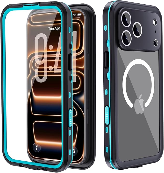 Beasyjoy for iPhone 17 Pro Max Case Waterproof, Built-in Screen Protector & Full Body Protection, Heavy Duty Rugged Military Shockproof Dustproof Case for Outdoor, Compatible with MagSafe, 6.9" Blue