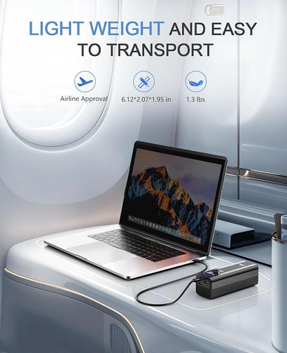 140W Power Bank, 27000mAh 3-Port PD3.1 Portable Laptop Charger with Two 140W Port, Smart Digital Display, Portable Phone Charger for iPhone 17/16 Series, MacBook, iPad, AirPods etc