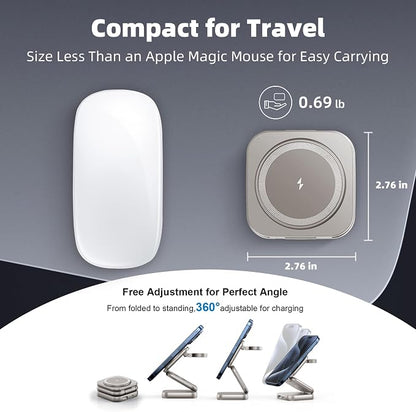 5-in-1 Wireless Charger for MagSafe, AC ISLAND Portable Travel Charging Station, 35W Max Fast Foldable Magnetic Stand, Evolved for iPhone 17-12 & Air Series, Apple Watch, AirPods (with 35W Adapter)
