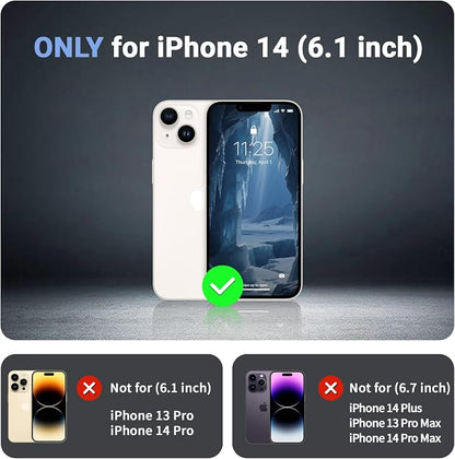 jaroco Magnetic for iPhone 14 Case, [Compatible with MagSafe][Military Grade Drop Protection][Heavy Duty Protection][Non-Slip][Shockproof] 2-Layer Durable Bumper Phone Case 6.1''-Deep Blue