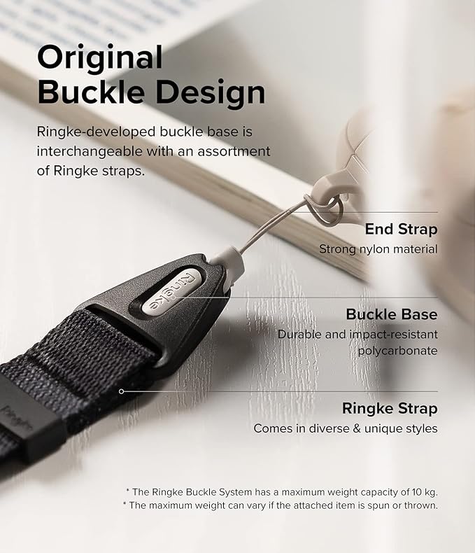 Ringke Hand Strap [Phone Wrist Strap] Designed for Camera Strap and Phone Strap, Adjustable Sturdy Universal Lanyard Compatible with Camera and Phone Case - Camo Black