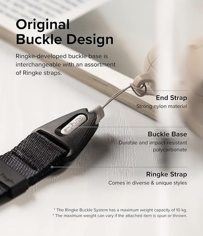 Ringke Hand Strap [Phone Wrist Strap] Designed for Camera Strap and Phone Strap, Adjustable Sturdy Universal Lanyard Compatible with Camera and Phone Case - Camo Black