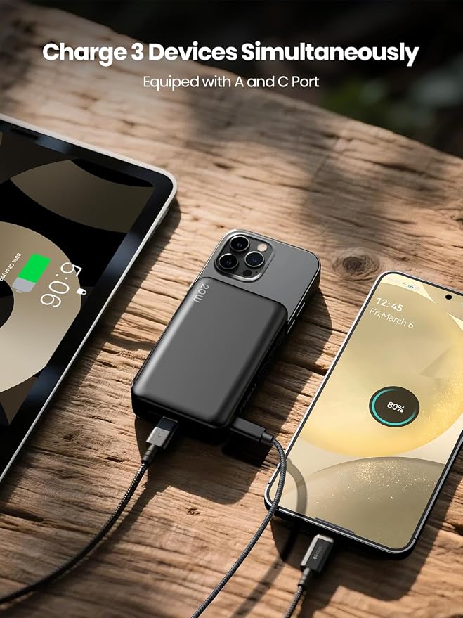 20000mAh Magnetic Power Bank for MagSafe, Wireless Portable Charger | 3 In 1丨22.5W USB C Fast Charging丨15W Magnetic Wireless Charging丨Compact Travel Battery Pack丨 for iPhone 12-17 Series