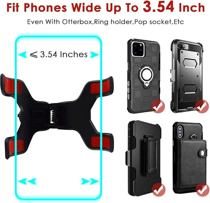 ivoler Car Phone Mount Windshield, Long Arm Clamp Universal Windshield with Double Clip Strong Suction Cup Cell Phone Holder Compatible with iPhone 15 14 13 Pro Max XS 7 8 Plus, Galaxy S24 S23 Ultra