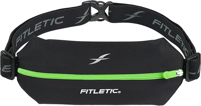 Fitletic Active Lifestyle Fanny Pack & Mini Sports Running Belt For Men & Women – Lightweight, Low Profile- Ultra-Soft Expandable Lycra Pouch - Fits All Phones – Inner Pocket
