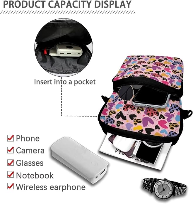 Men's Crossbody Bag, Small Cell Phone Wallet, Women's Shoulder Handbag, Travel Gym Bag