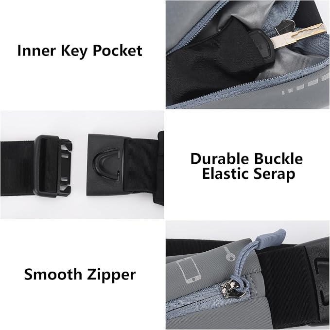 Slim Running Belt for Men Women,Runners Fanny Pack Waist Phone Holder for women, Pouch Waist Bag for Workout Jogging
