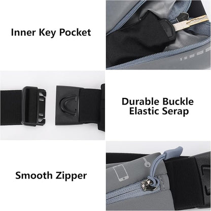 Slim Running Belt for Men Women,Runners Fanny Pack Waist Phone Holder for women, Pouch Waist Bag for Workout Jogging