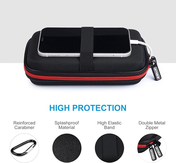 Skynew Hard Travel Case for Ekrist/LanLuk Portable Charger Power Bank 25800mAh, Power Bank Case for Anker PowerCore 10000mAh, Samsung T7 Touch and Seagate Portable 2TB