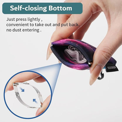 SEIBER Eyeglass Cleaning Microfiber Cloth - with Neoprene Pouch | 7 x 7 inch Glasses Cleaning Cloth for Sunglasses,Laptops, Cameras,Screen| Self-Closing Bottom(3PCS,BK)