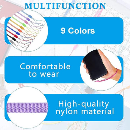 Cellphone Remote Shutter for Smartphones and Tablets (Colorful-9-pack), AOQIYUE Wireless Camera Remote Control Compatible with iPhone/Android Cellphone Wrist Strap Included